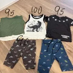 恐竜デザインTシャツ・パンツセット