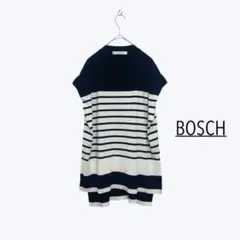 ＃ BOSCH ボッシュ ストライプ ノースリーブ ニット トップス 春夏のサムネイル