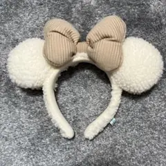 ディズニー　ミニーカチューシャ　リボン付き