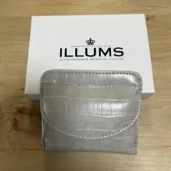 ILLUMS シルバー 二つ折り財布