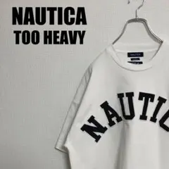 NAUTICA肉厚TOO HEAVYヘビーウェイトTシャツMノーティカ大きめ白