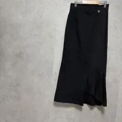 ムルーア　アシンメトリー　マーメイドスカート　ブラック　ロング　S