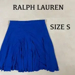 古着 RALPH LAUREN フレアスカート ビスコース100% S ブルーのサムネイル