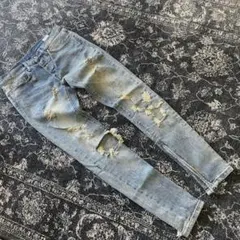 mnml ウォッシュ　クラッシュデニム 28