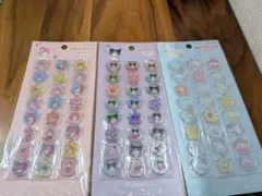 おはじきふうシール　サンリオ　マイメロディ　クロミ　シナモン