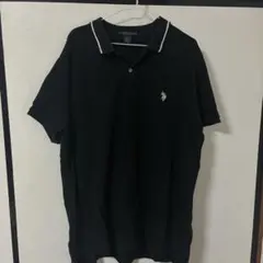 U.S. POLO ASSN. 黒 L スリムフィット ポロシャツ