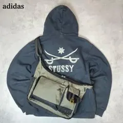 00s adidas y2k ショルダーバック モスグリーン カーキ テック