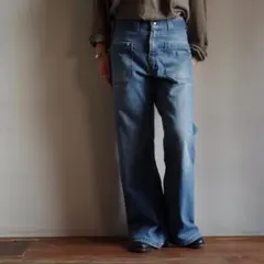 限定セール大幅値下70sseafarer U.S.NAVYフレアデニムパンツ古着 70s ビンテージ seafarer US NAVY ミリタリー デニム セーラー