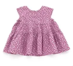 breeze 花柄ピンク半袖ブラウス140