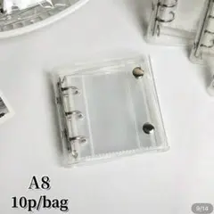 【新品未開封品】 A8シール帳　リフィル10枚付き　クリアカラー