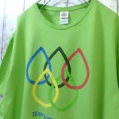 企業系 パロディ Tシャツ XL ビッグサイズ ゆるだぼ デルタ 緑 古着のサムネイル