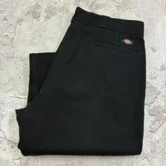 Dickies　ワークパンツ　W37　ブラック　古着　ストレートのサムネイル