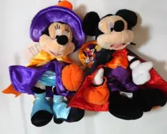 香港ディズニーランド ミッキー・ミニー ハロウィンぬいぐるみ 2体セット