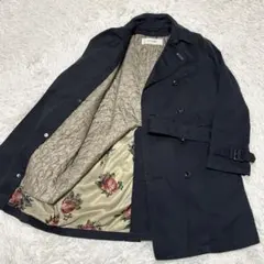 美品★SUPER HAKKA 紺　ライナー付き トレンチコート 裏花柄　2wayのサムネイル