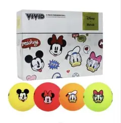 Volvik VIVID Disney ゴルフボール 1スリーブ