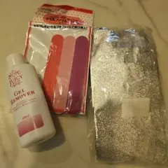 ジェルネイル　オフ用コットン付きアルミホイル　リムーバー　ファイルセット