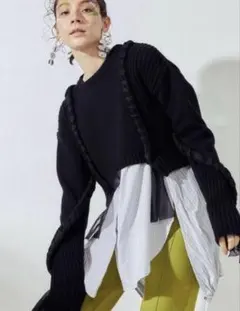 未使用級✨UN3D. 23AW チドリジャカードショートトップ 38 - メルカリ