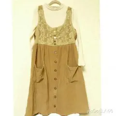 一点物♡usedリメイクコーデュロイワンピース