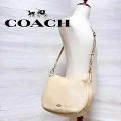 COACH コーチ ホーボー ショルダーバッグ レザー ベージュ 35593