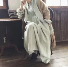 nest robe ネストローブヘンプコットンエンブロイダリーワンピース