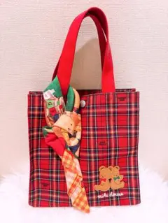 ミキハウス　ベアトートバッグ(バンダナ付き)