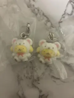 サンリオキャラクターズ　めじるしアクセサリー　〜ふわふわスノー〜　ポムポムプリン