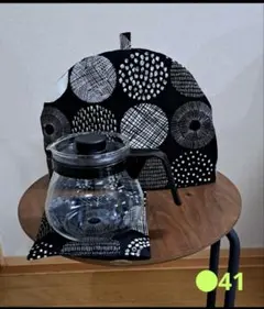 ◇27 ミモザ ブラック ティーポットカバー ティーコゼー ティー