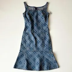タグ付✨BURBERRY ノバチェック ノースリーブ デニムワンピース ブルー