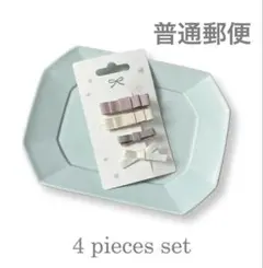 ベビー　ヘアクリップ　ヘアピン　リボン　4本セット