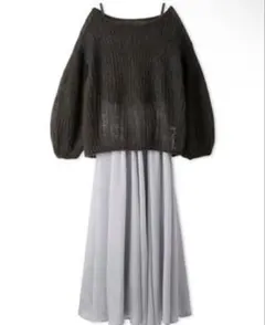 snidel モヘヤニットキャミワンピースセット