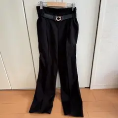 パンツ ズボン レディース オフィス スラックス ブラック