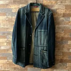 エドウィンダークデニム シングルブレストジャケット