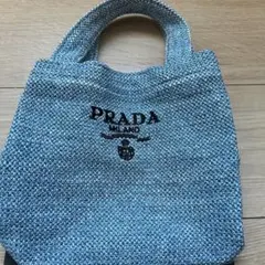 PRADA メッシュトートバッグ ライトブルーのサムネイル