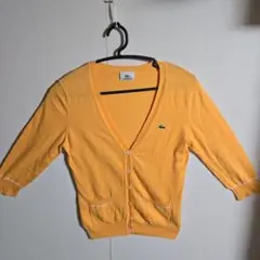 LACOSTE イエローカーディガン Vネック