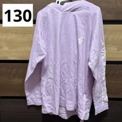 新品未使用タグ付き　フード付き長袖　トップス　130cm ピンク 秋服　薄手