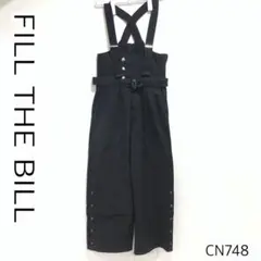 FILL THE BILL オールインワン　オーバーオール ブラック