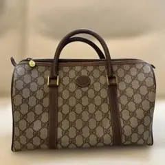極美品】GUCCI ミニボストンバッグ GGスプリーム ロゴ金具