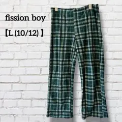 最安値✨fission boy【L (10/12) 】ロングパンツ 緑チェック