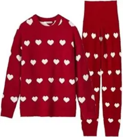 エメフィール ハート柄 ニット 腹巻付き 長袖 上下セット まとめ売り❤︎のサムネイル