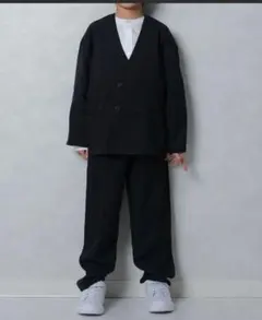 男児　セットアップ　スーツ　黒　120