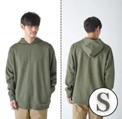 【普段使いに最適】スウェット パーカー トレーナー カーキ S メンズ フード