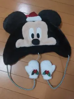 ディズニー ミッキー ファンキャップ クリスマス 帽子 耳あて付き Disneyのサムネイル