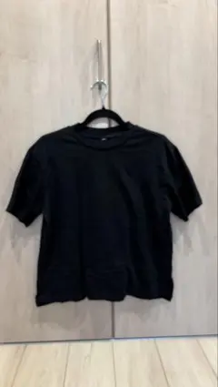UNIQLO ユニクロ エアリズムコットンTシャツ 黒 サイズL