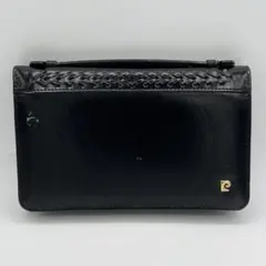 ピエール カルダン クロコ柄 ナイロン レザー ハンドル ブラック 
