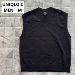 UNIQLO メンズ ニットベスト ブラック Mサイズ