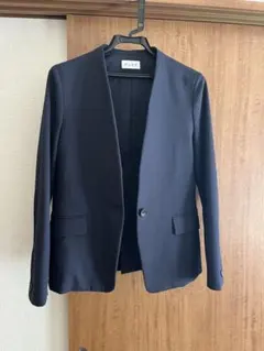 PLST ブラッシュドバックカラーレスジャケット+パンツ