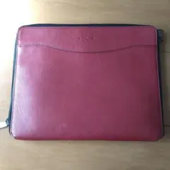 COACHレザー 赤 クラッチバッグ