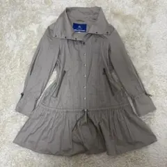 バーバリーブルーレーベル ノバチェック ビック襟 ワンピース トレンチコート M