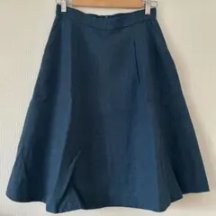 【最終価格】NATURAL BEAUTY BASIC/フレアスカート/深緑/M