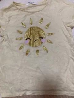 H&M 太陽モチーフ ラメプリント Tシャツ 110cmのサムネイル
